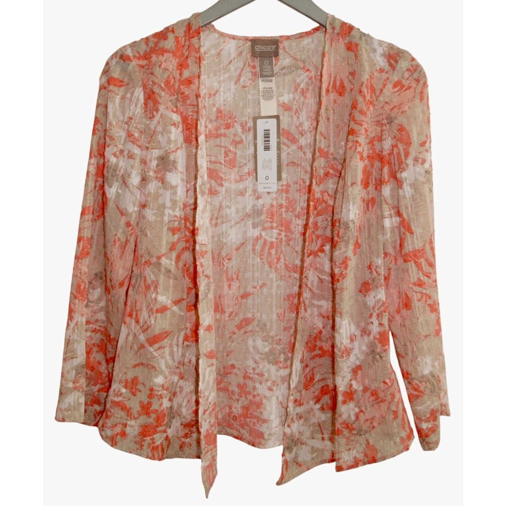 NWT Chico's Sheer Open‎ Jacket Sz 0 Small